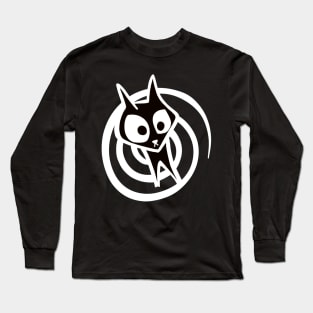 Black Cat Spiral | Twilight Zone Kitty (dark) Long Sleeve T-Shirt